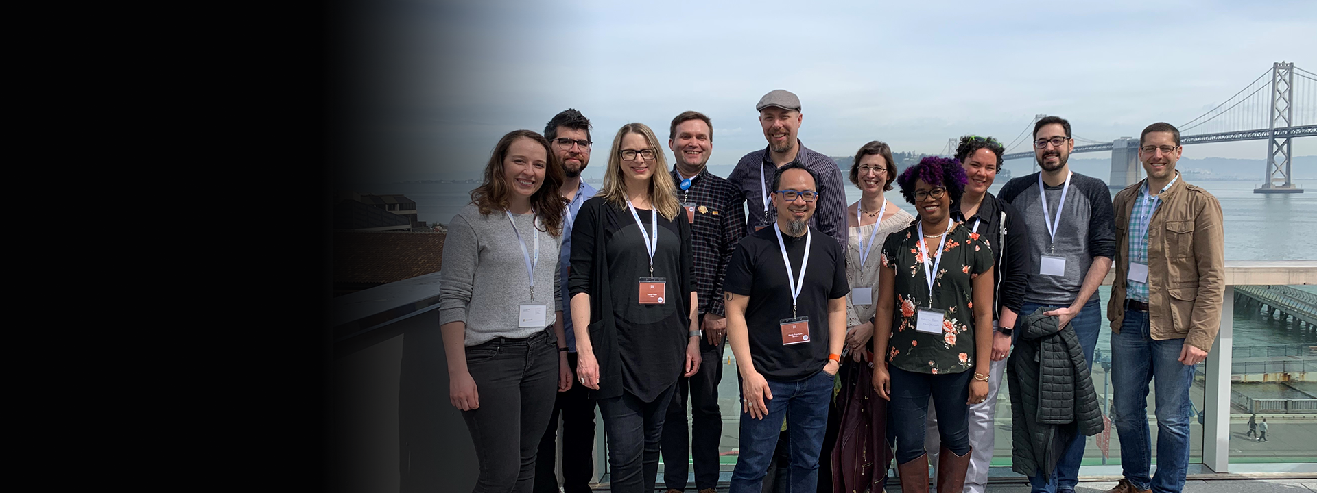 a group of people posing for a photo