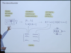 David Blei giving talk at Microsoft Research