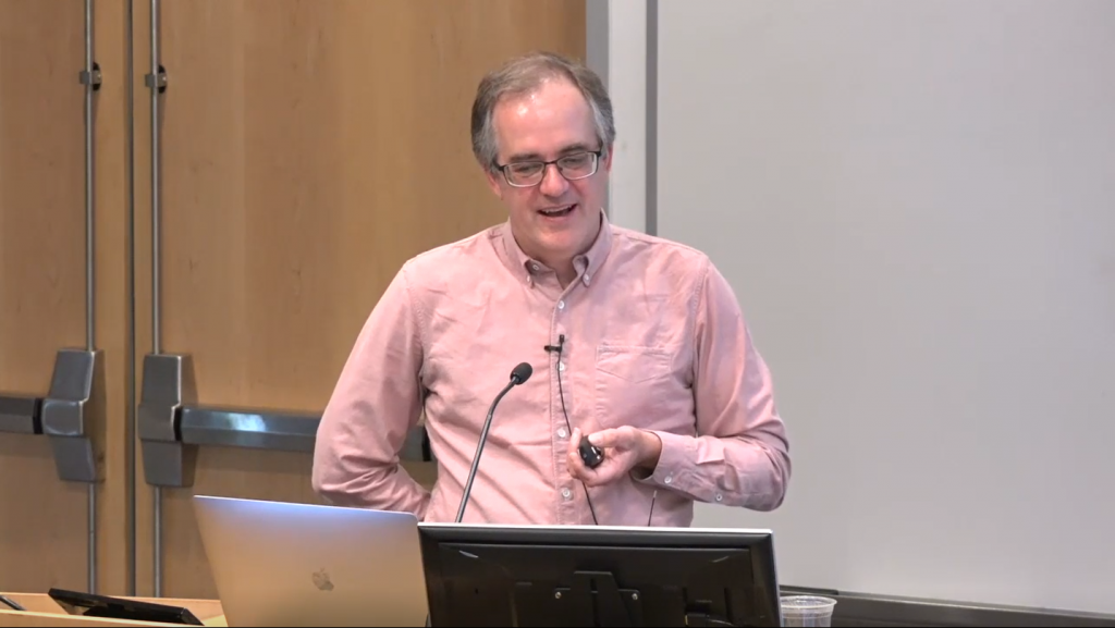 Christopher Manning giving a lecture at MSR