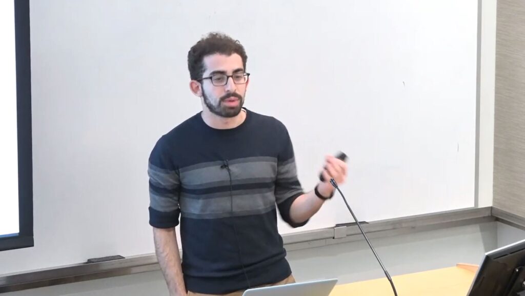 Firas Abuzaid from Stanford giving talk on DIFF: A Relational Interface for Large-Scale Data Explanation at Microsoft Research