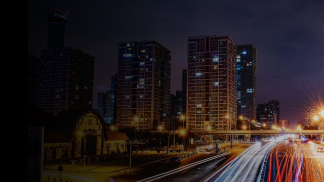Beijing, China's city lights at night