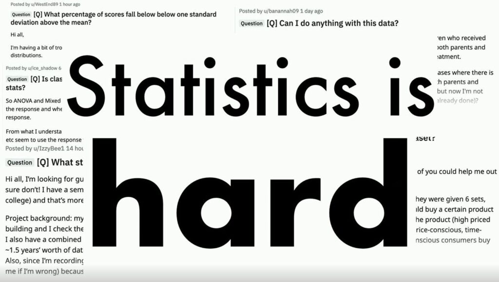 Statistics is hard slide from Tea: A High-level Language and Runtime System for Automating Statistical Analysis talk