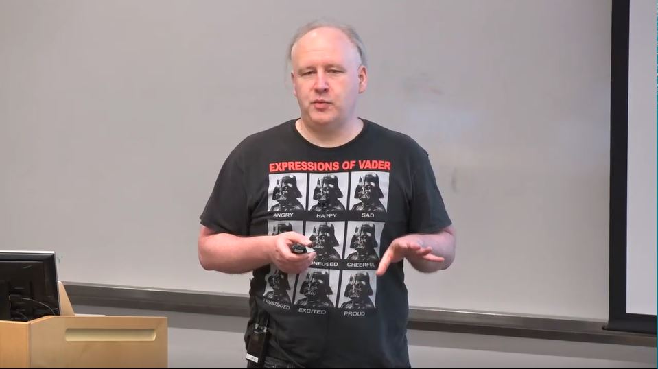 a person standing in a room
