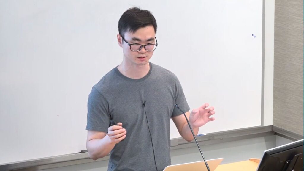Qizhen Zhang giving a talk on Optimizing Declarative Graph Queries at Large Scale at Microsoft Research