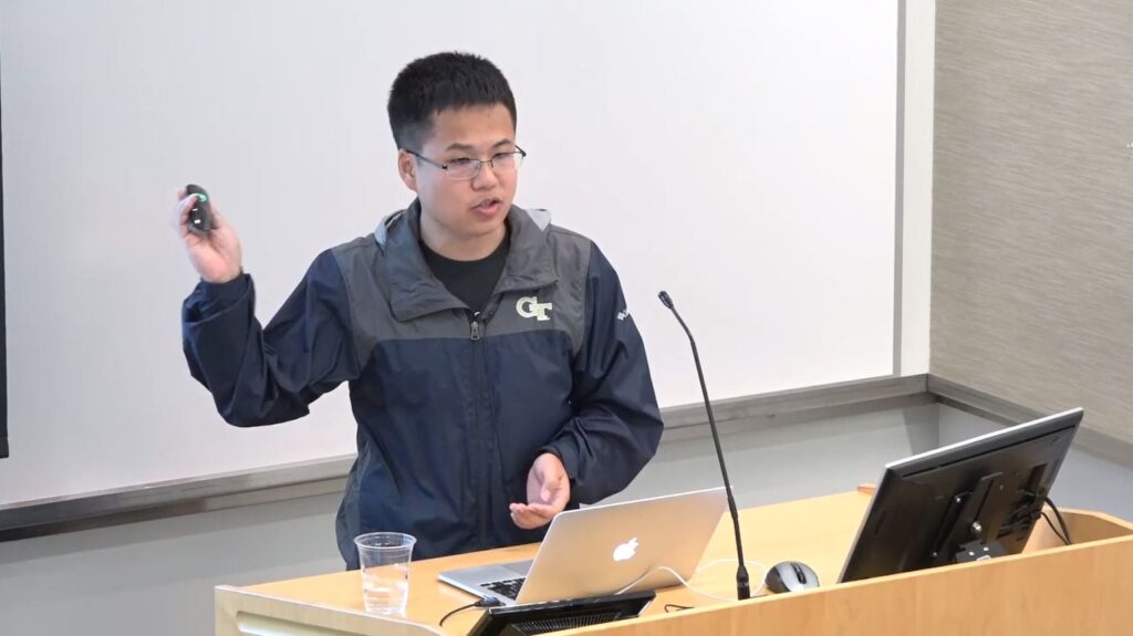 Jiasen Lu giving talk at Microsoft Research