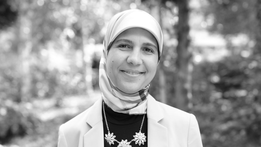 headshot of Riham Mansour for the Microsoft Research podcast