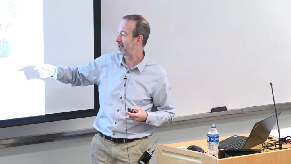 Peter Clark giving talk at Microsoft Research