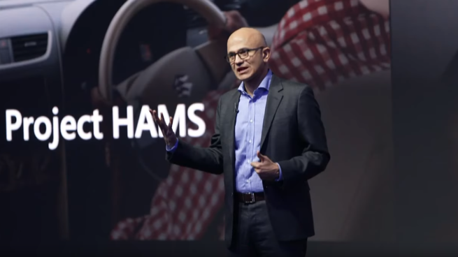 Satya talks about HAMS in his keynote during his visit to India
