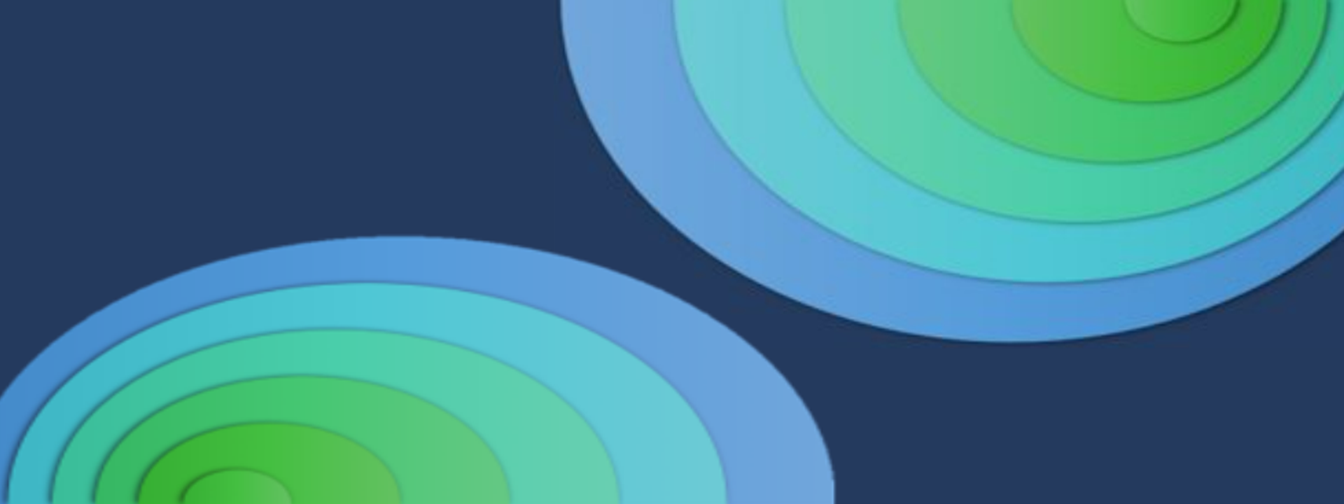 FLUTE - colorful blue and green concentric circles