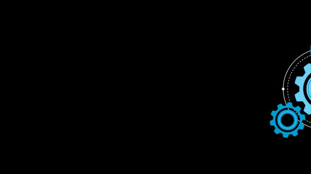 illustrations of two gears turning