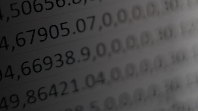 close-up of numbers for conference on Very Large Data Bases - VLDB 2020