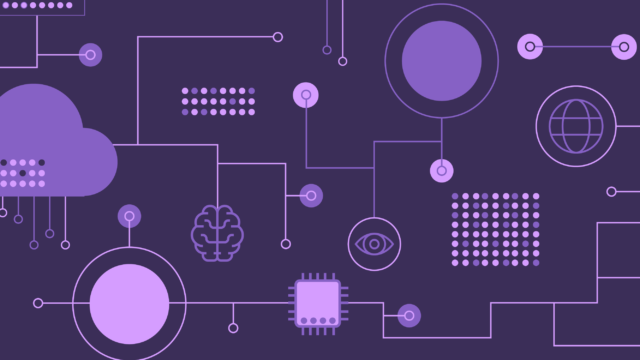illustrated icons related to artificial intelligence for Microsoft's involvement at NeurIPS 2020