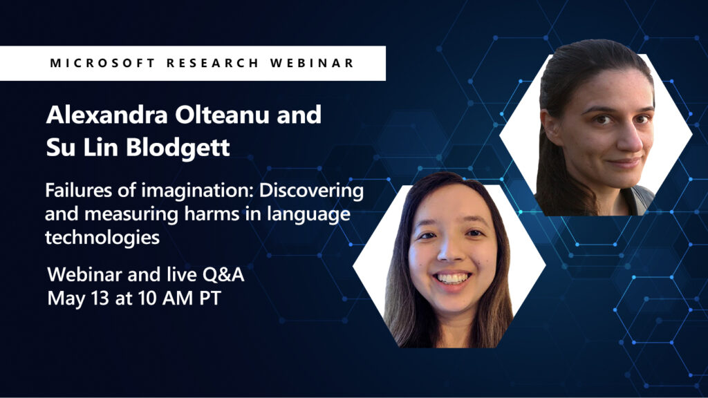 Su Lin Blodgett and Alexandra Olteanu