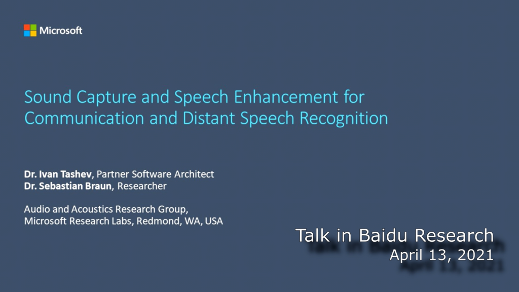 Sound Capture and Speech Enhancement for Communication and Distant Speech Recognition