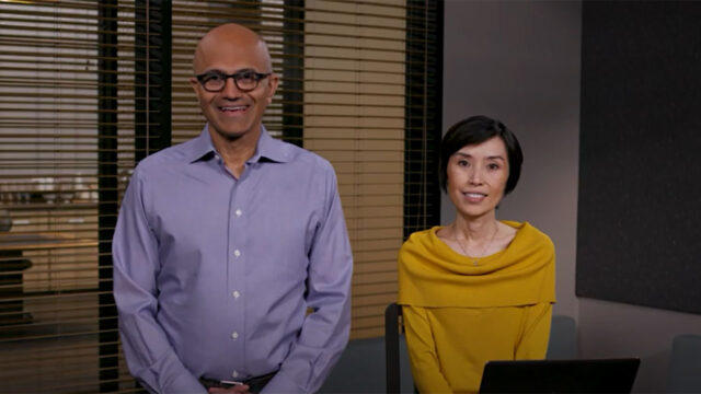Eyes First games demo with Satya Nadella and Bernice You