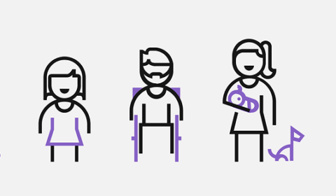 stick figures with different disabilities