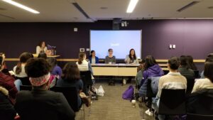 group of people in a lecture hall