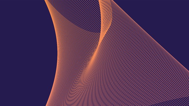 orange fractal design on blue background