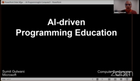 AI-driven Programming Education presentation by Sumit Gulwani