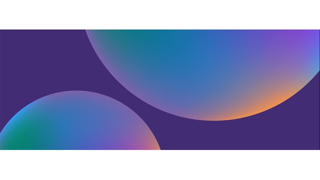 abstract multi-colored bubbles on a purple background