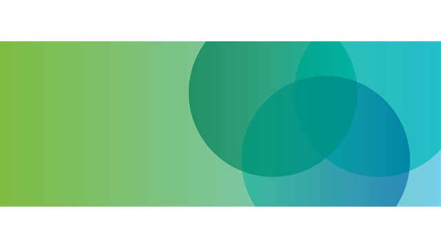 green and blue gradients with overlapping circles