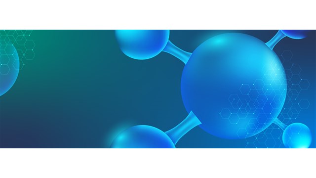 background pattern with connecting spheres and hexagons