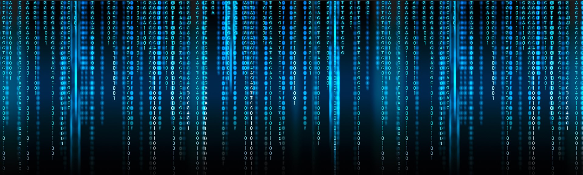 DNA code transforming into binary in a cascas
