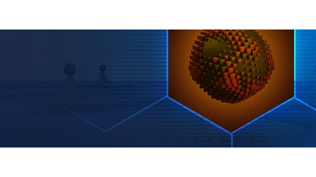 abstract pattern with 0s and 1s on a dark blue background