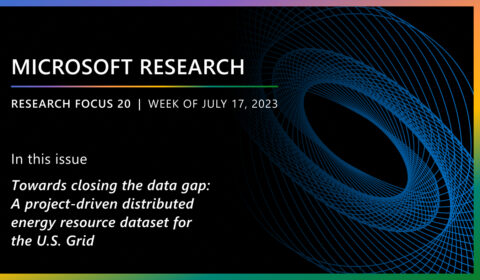 Microsoft Research Focus 20 | Week of July 17, 2023
