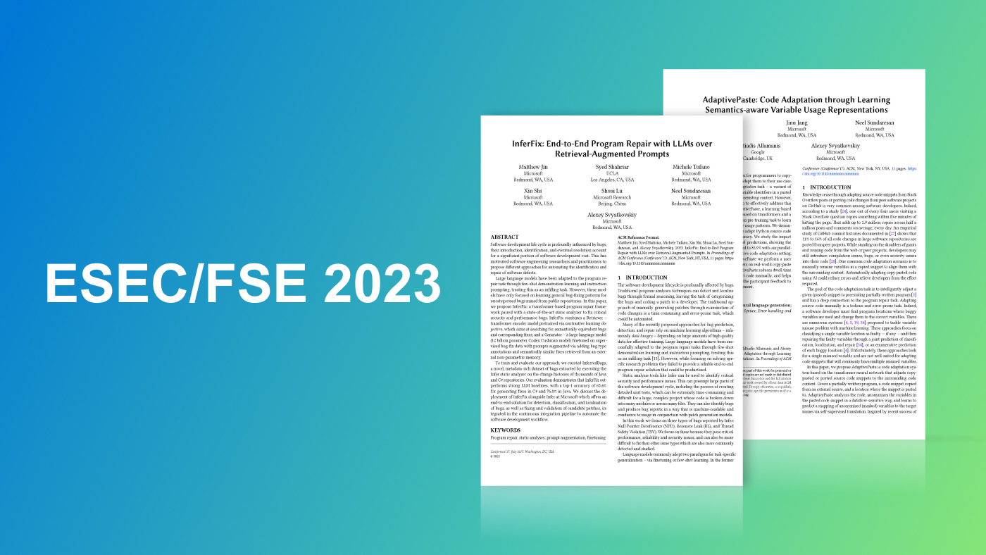 ESEC/FSE 2023 to the left of accepted papers 