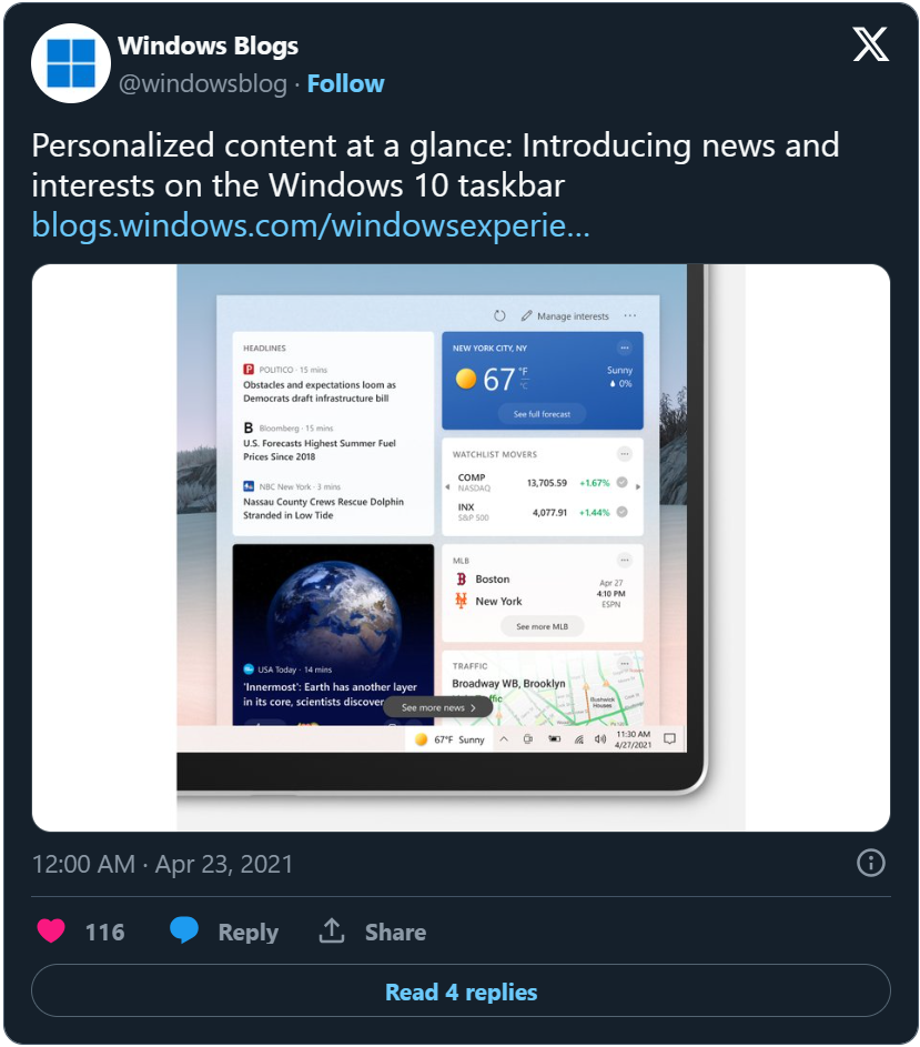 婧玮参与设计的“新闻与兴趣”功能