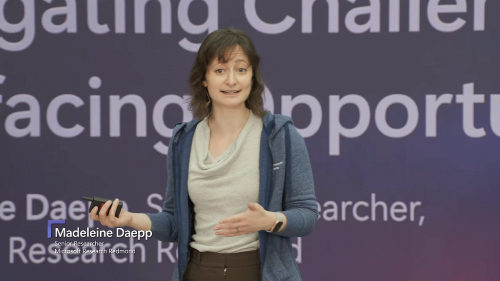 Madeleine Daepp standing on a stage