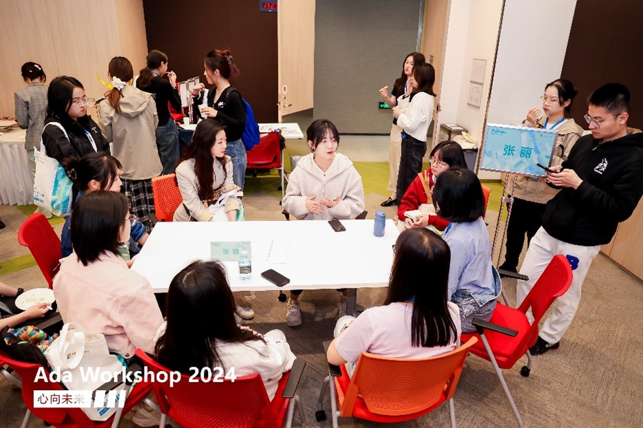 a group of people in a room