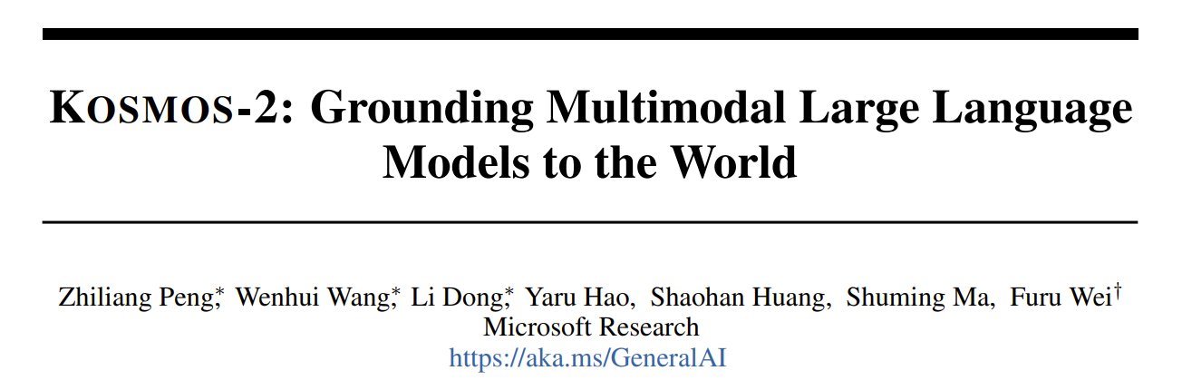 Kosmos-2: Grounding Multimodal Large Language Models to the World
