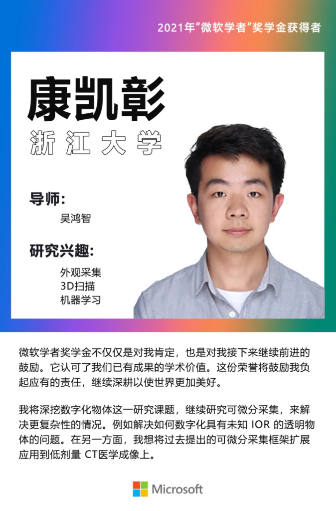 微软学者奖学金海报