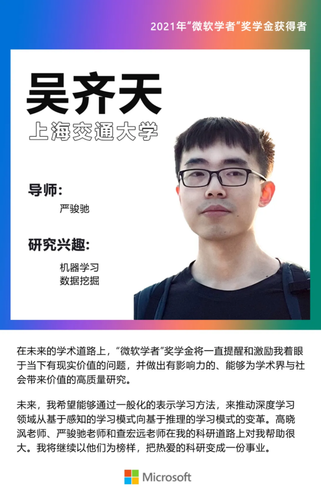 微软学者奖学金海报