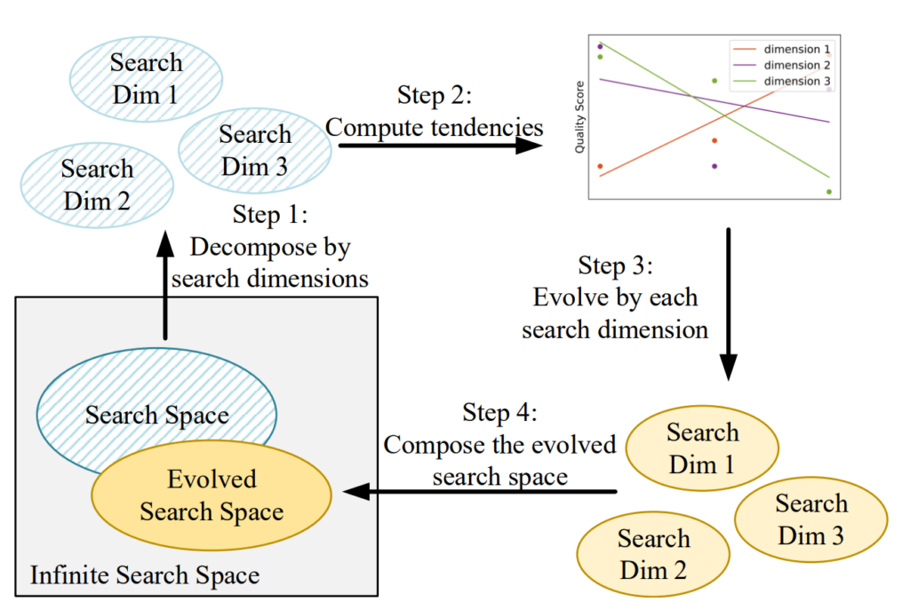 图3：轻量级模型搜索空间进化过程