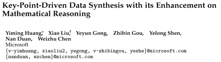 Key-point-driven Data Synthesis with its Enhancement on Mathematical Reasoning