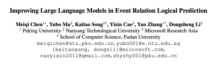 Improving Large Language Models in Event Relation Logical Prediction