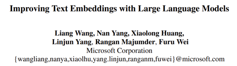 Improving Text Embeddings with Large Language Models