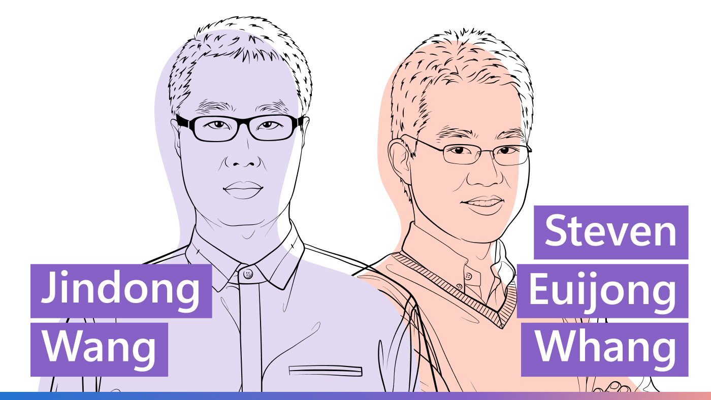 Illustrated image of Jindong Wang and Steven Euijong Whang