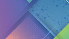 abstract geometric pattern in purple, blue, green