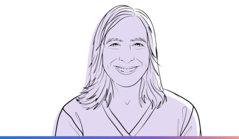 Line illustration of Nicole Immorlica