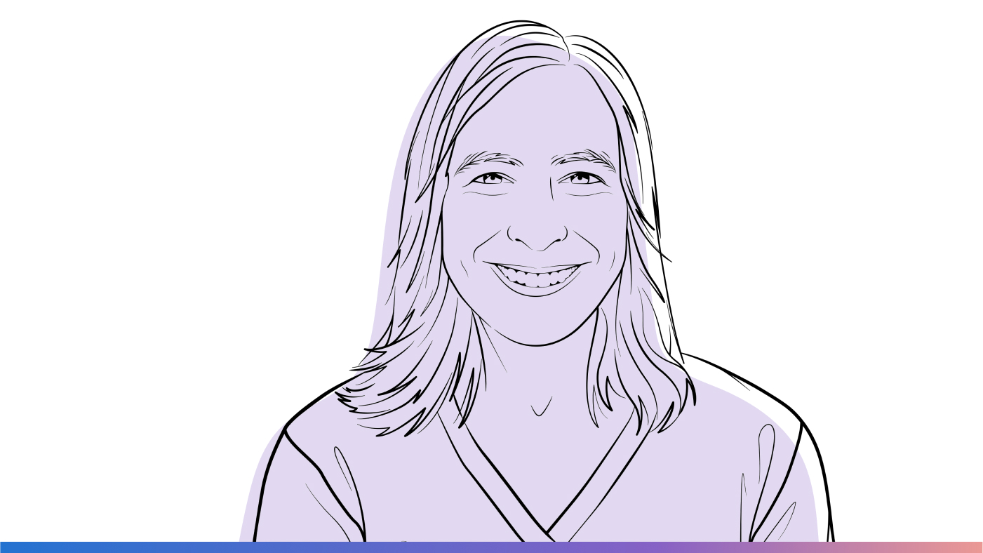 Line illustration of Nicole Immorlica