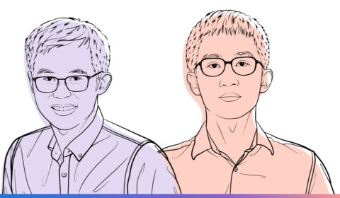 Ideas podcast | illustration of Tian Xie and Ziheng Lu