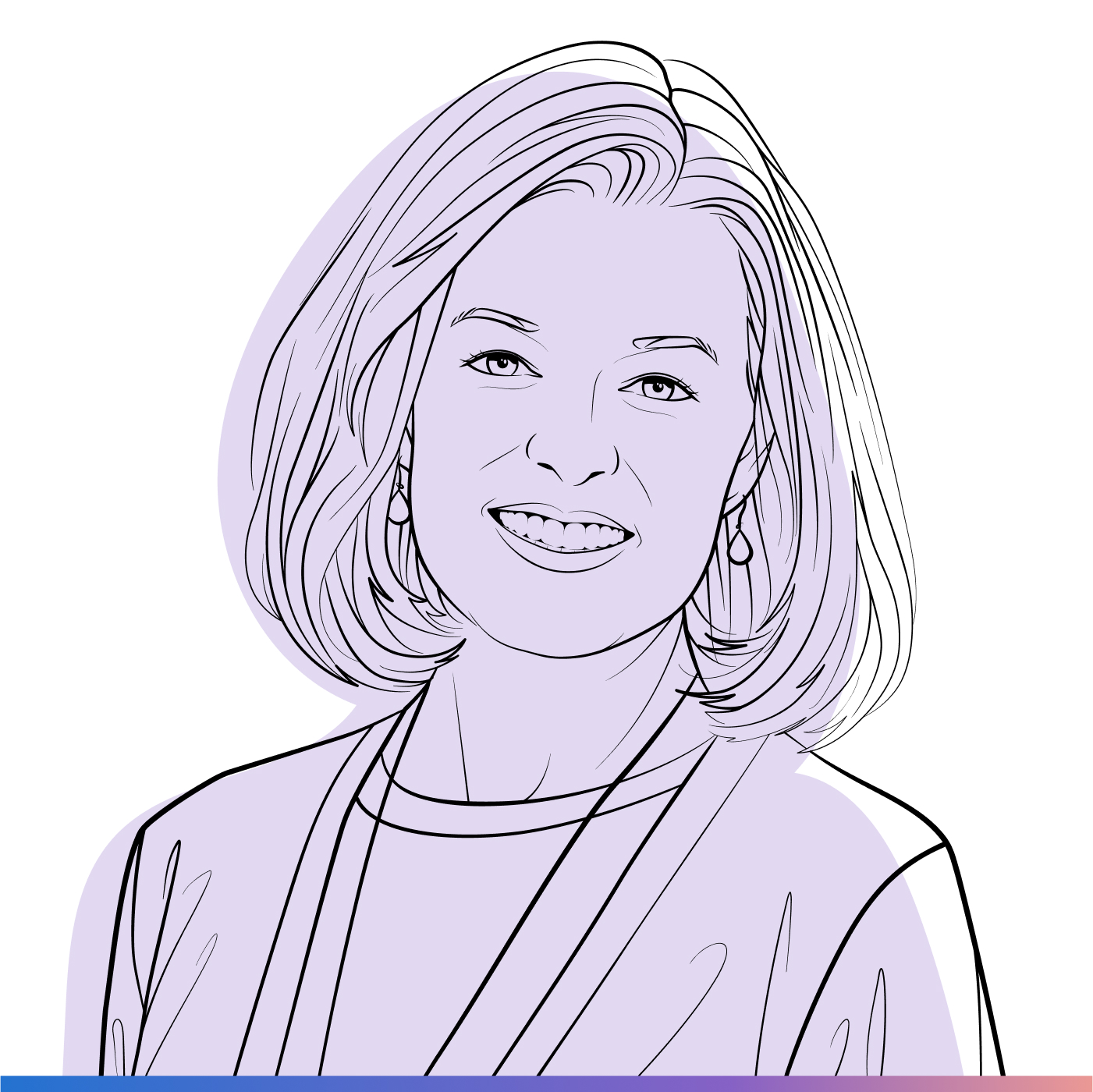 outline illustration of Laura Adams