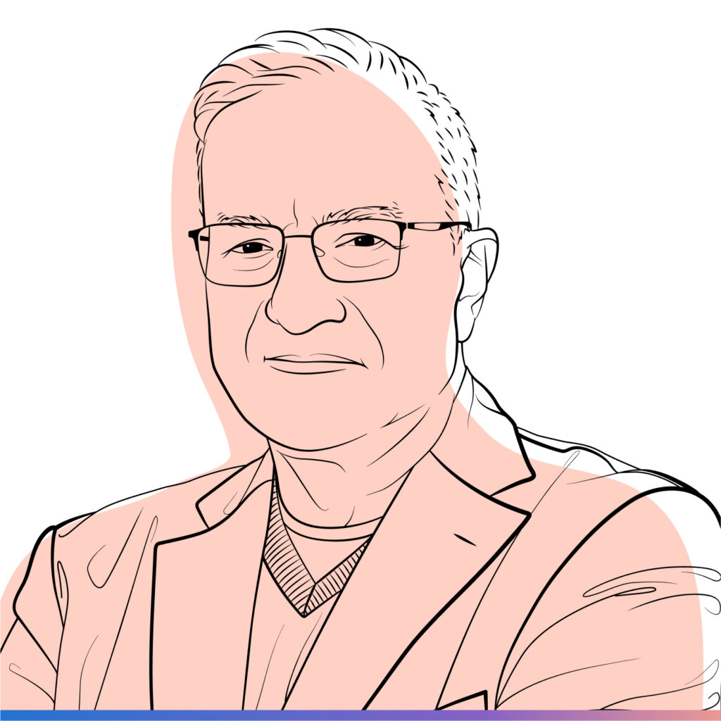 outline illustration of Dr. Isaac (Zak) Kohane