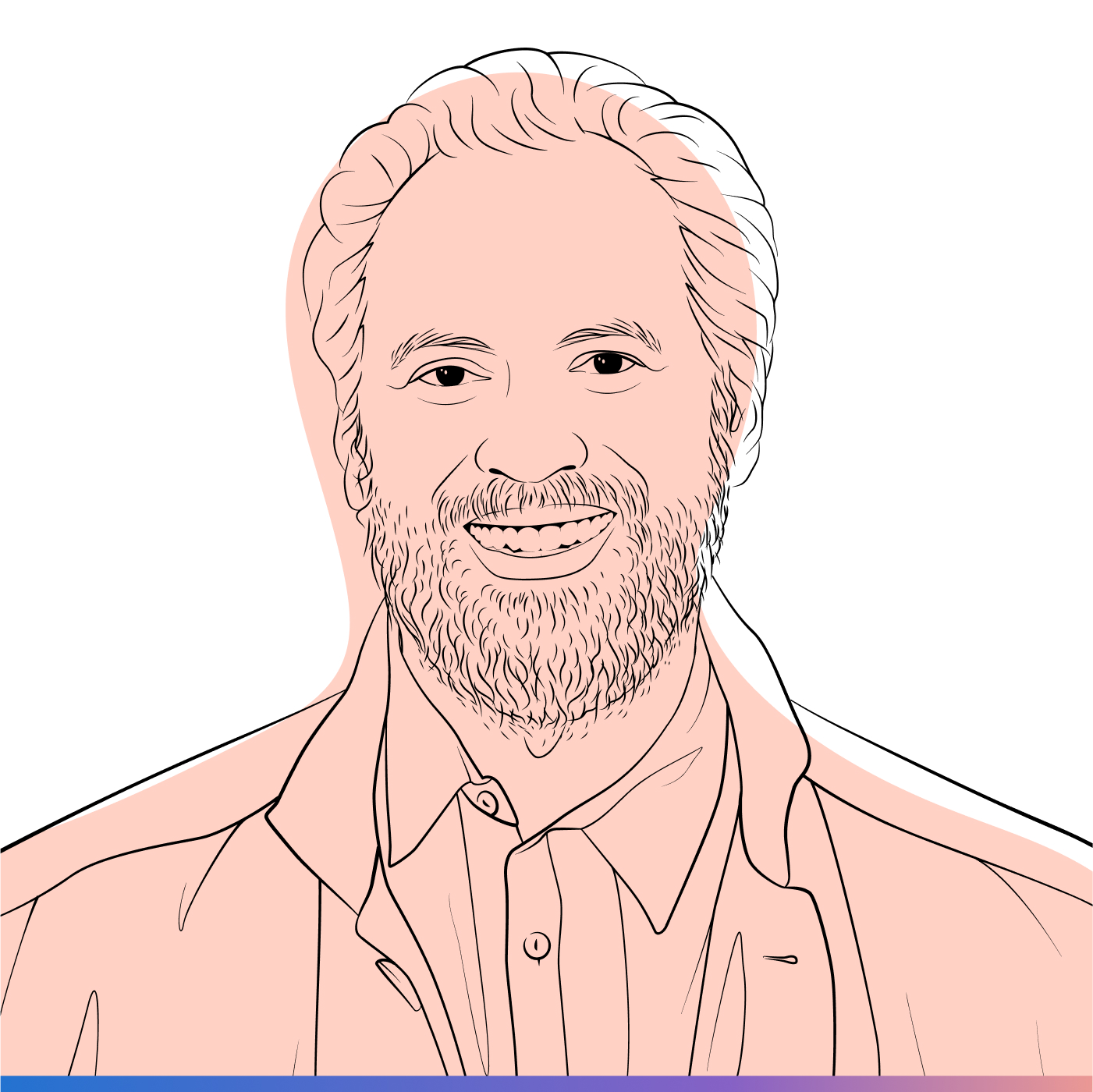 AI Revolution | Illustrated headshot of Ethan Mollick.