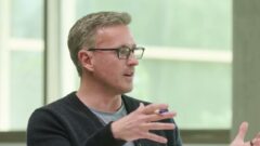 a man wearing glasses