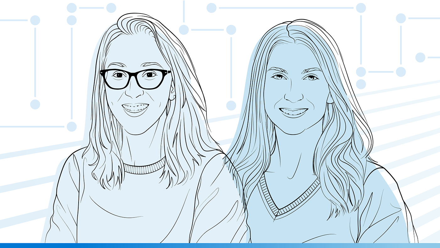 Illustrated headshots of Amanda Craig Deckard & Kathleen Sullivan.